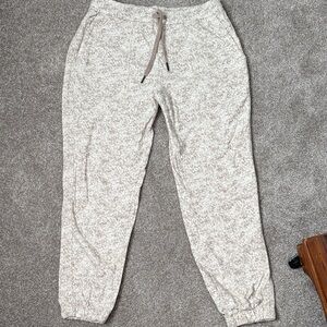 Athleta Cozy Cream/Taupe Joggers